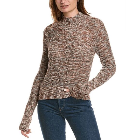 Free People Blair Spacedye Pullover Sweater Black Coffee Combo Small NWT - Picture 8 of 9